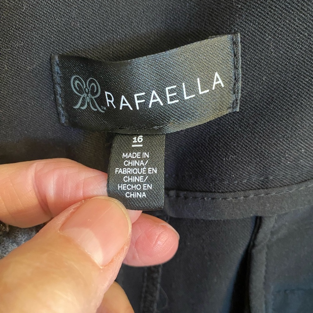 NWT Women’s Rafaella Curvy Bootcut High Rise Solid Black Pants Size 16 - Picture 11 of 15